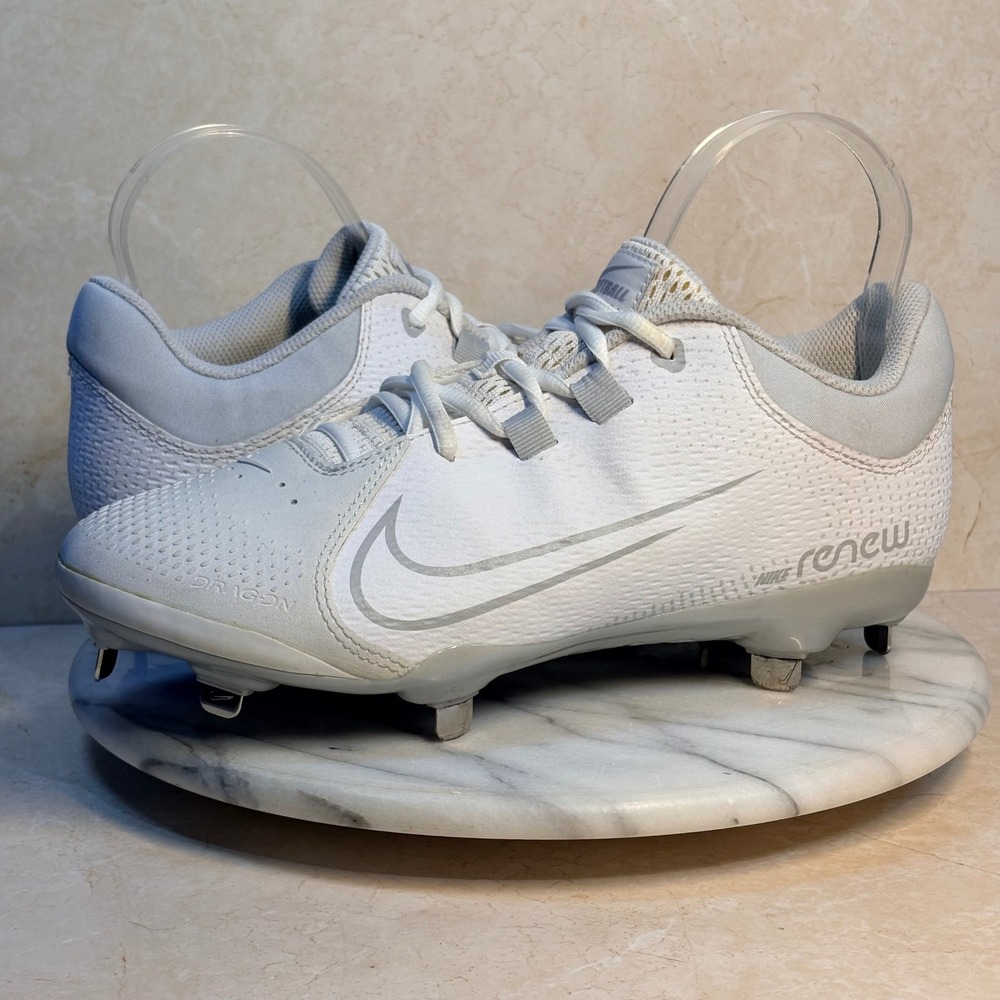 Nike Renew Hyperdiamond 4 Pro Softball Cleats White Grey CZ5920-100 Womens 9.5